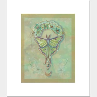 Luna moth dreams by Renee Lavoie Posters and Art